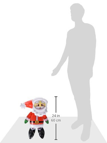 24" Tall Christmas Santa Inflatable ~ Indoor Or Outdoor Decor