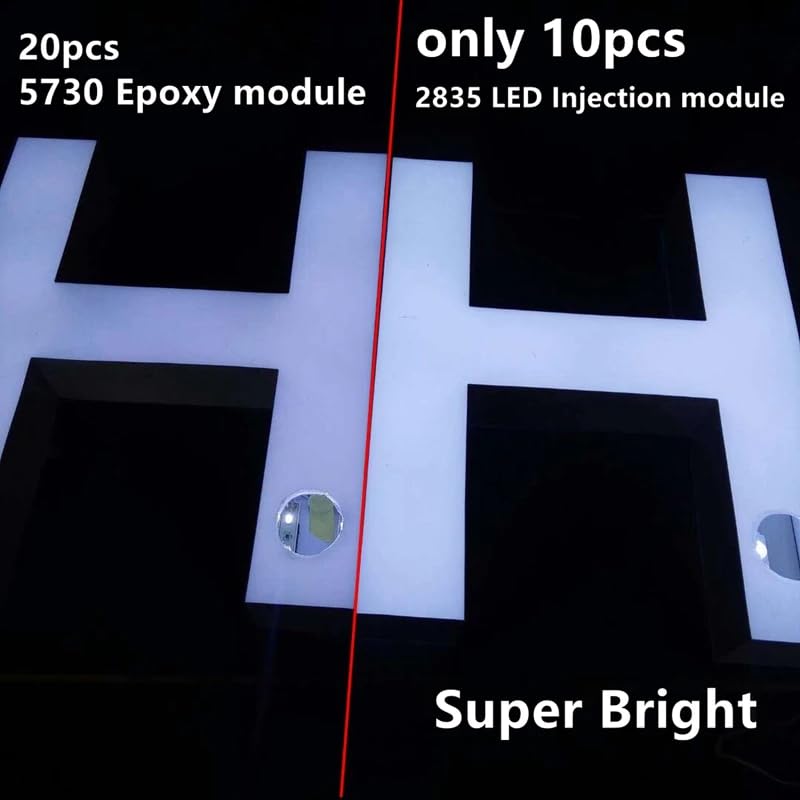 LED Module,Replacement Lights for Inflatables White 20pcs 9.8 Ft 5730 SMD 150LM Per LED Module IP65 Waterproof Christmas Inflatables Light for Letter Sign with Tape Adhesive Backside (White Light)