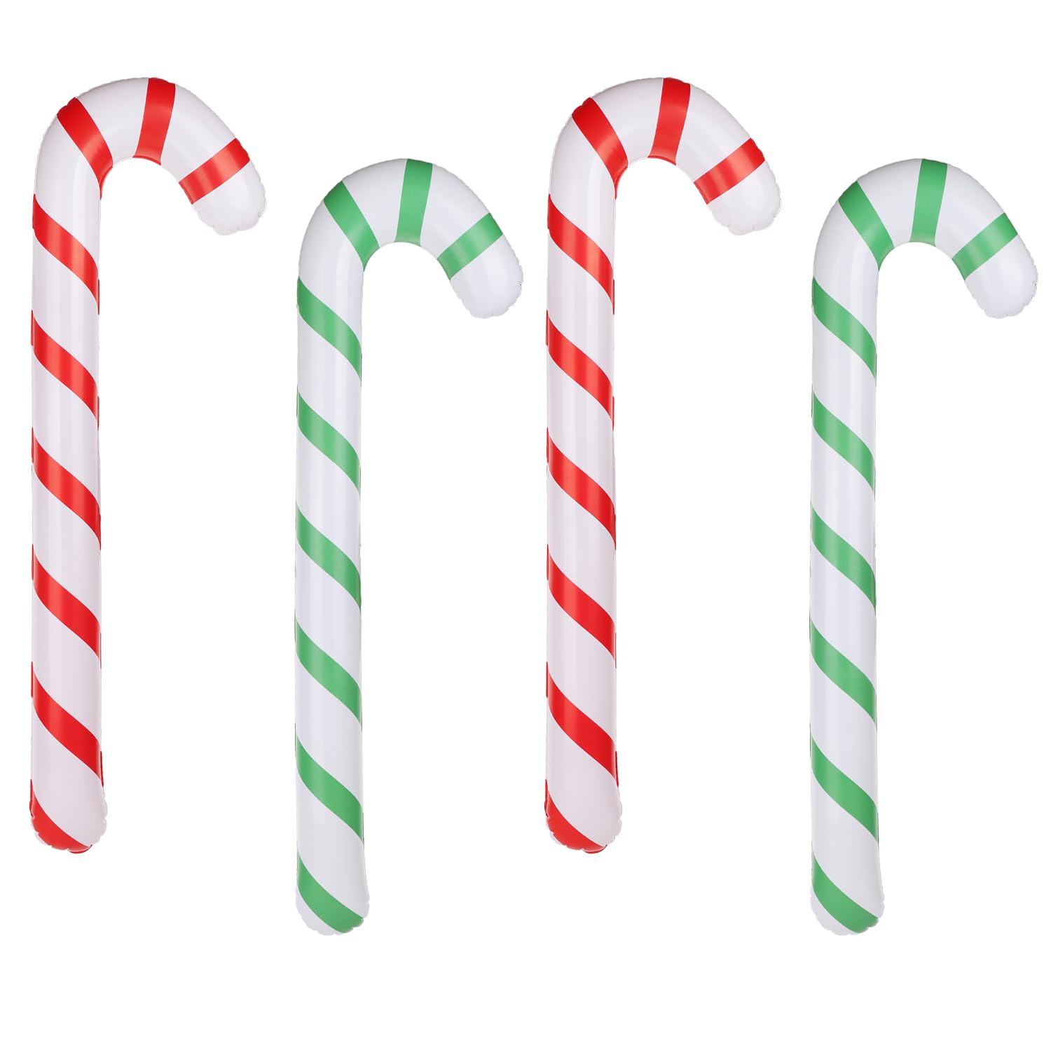4pcs Christmas Inflatable Sticks, 35 Inch Giant Candy Canes Walking Stick for Courtyard Lawn Wedding Party Decoration
