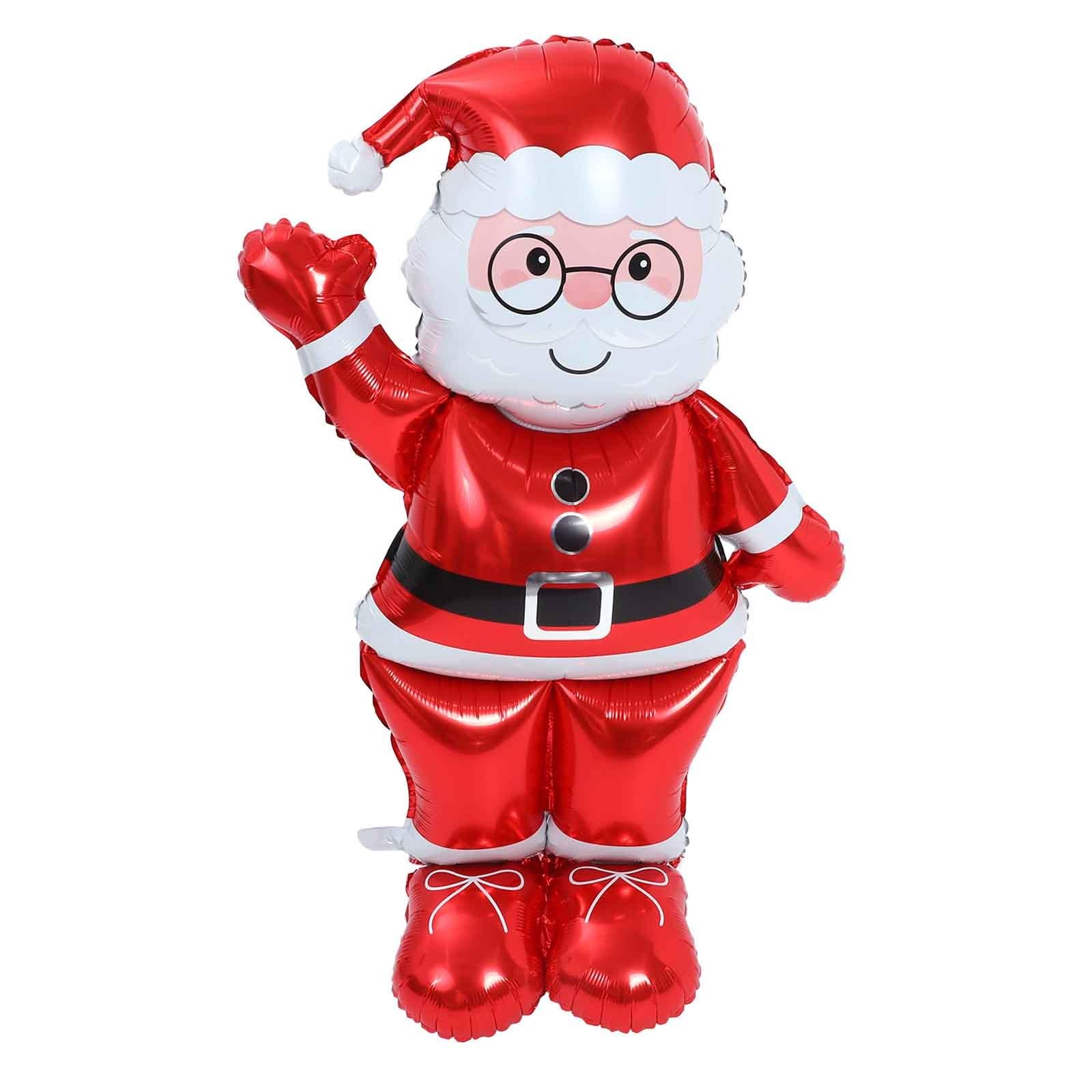 BESPORTBLE Large Standing Santa Claus Balloon, 60-Inch Inflatable Christmas Decoration, Aluminum Foil Santa Balloon for
