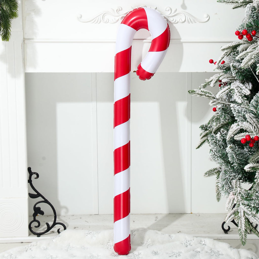 QIFU 6pcs 35 Inch Inflatable Christmas Candy Cane for Christmas Decorations, Indoor Outdoor Holiday Yard Decorations for Home