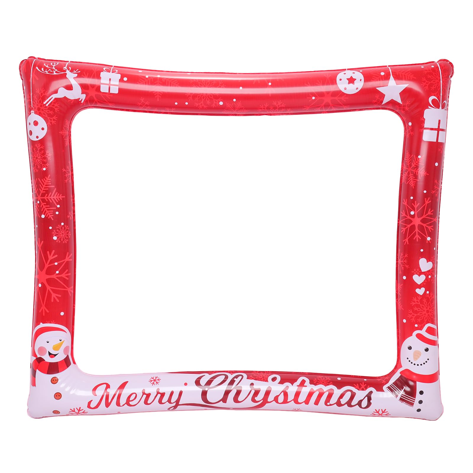 Inflatable Christmas Photo Booth Props 30x26'' Photo Booth Frame Funny Selfie Props for Winter Holiday Party Supplies Accessories Christmas Party Decorations (30 * 26inchs)