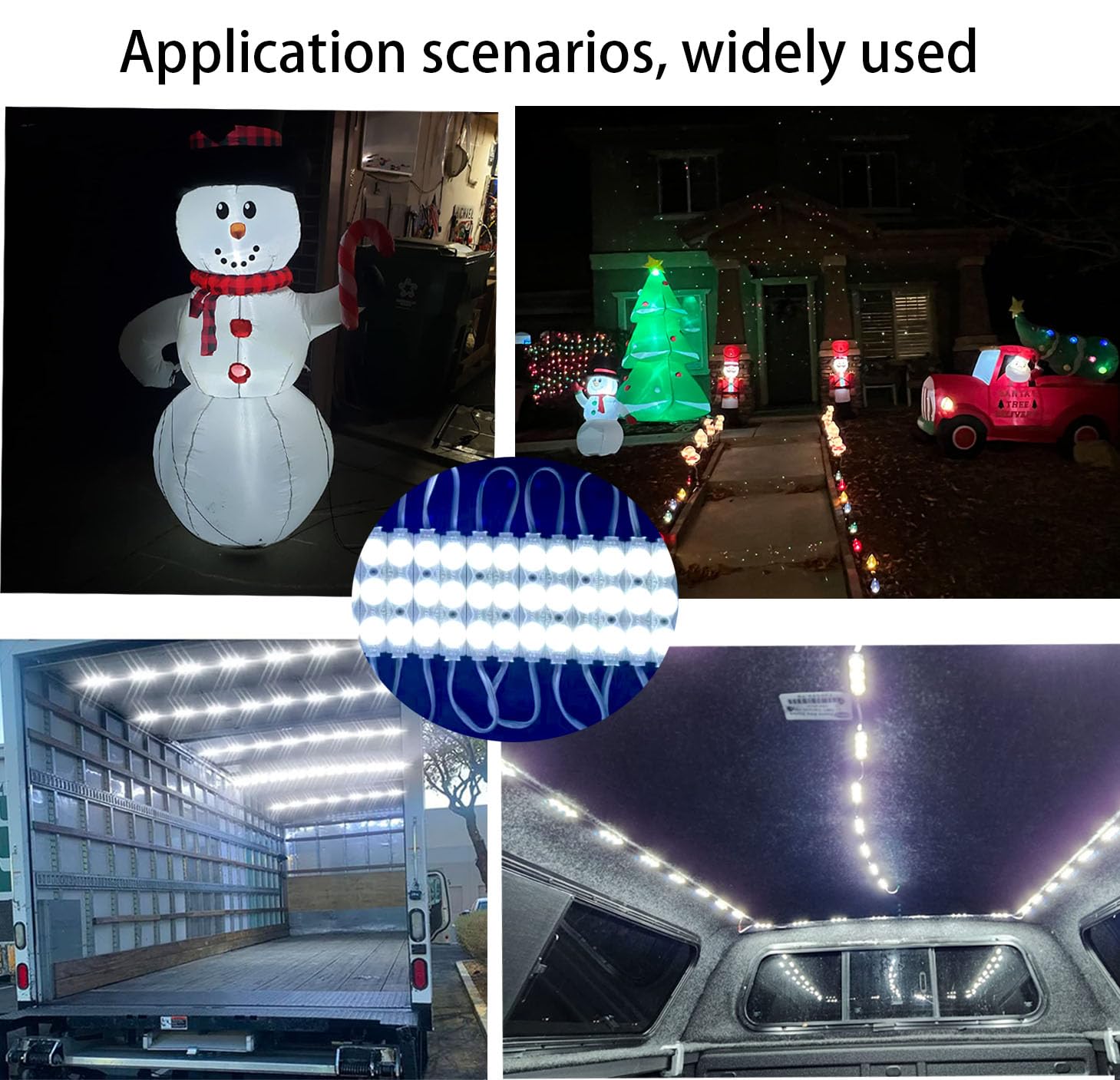 LED Module,Replacement Lights for Inflatables White 20pcs 9.8 Ft 5730 SMD 150LM Per LED Module IP65 Waterproof Christmas Inflatables Light for Letter Sign with Tape Adhesive Backside (White Light)