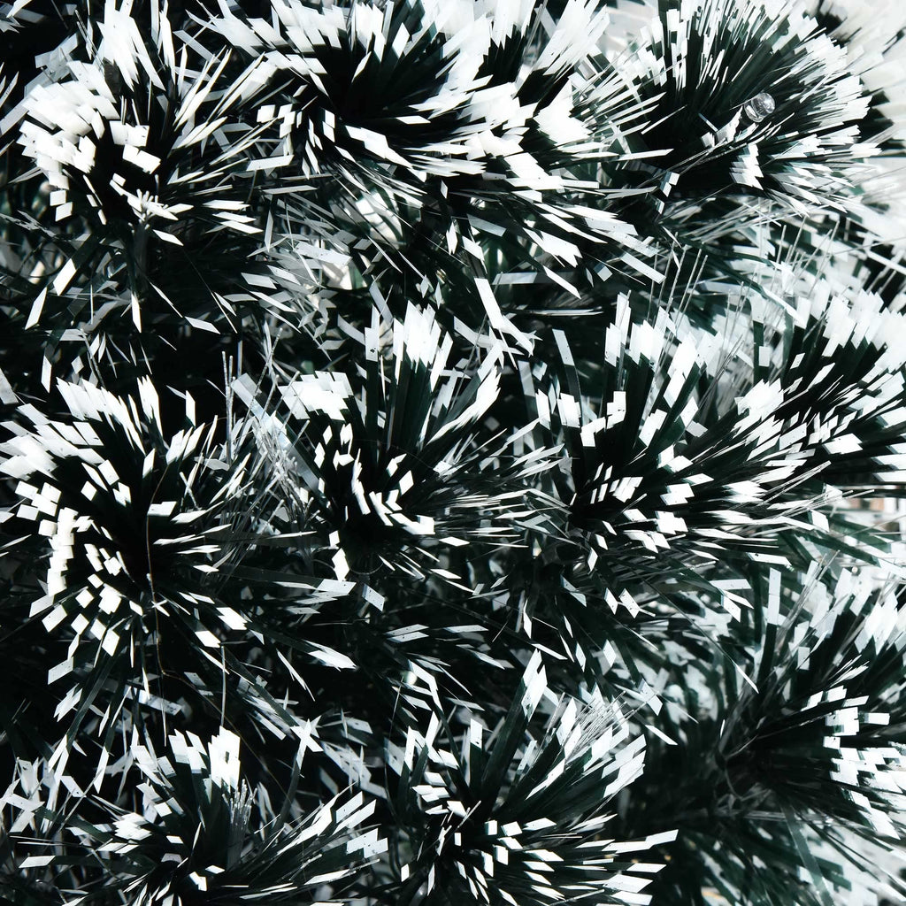 HOMCOM 4ft Xmax Tree Pre-Lit LED Optical Fiber Christmas Tree Artificial Winter Holiday Seasonal Decoration w/Stand