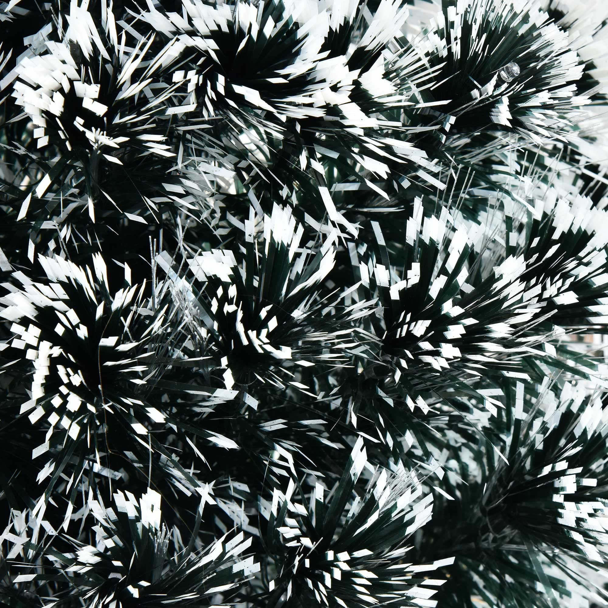 HOMCOM 4ft Xmax Tree Pre-Lit LED Optical Fiber Christmas Tree Artificial Winter Holiday Seasonal Decoration w/Stand